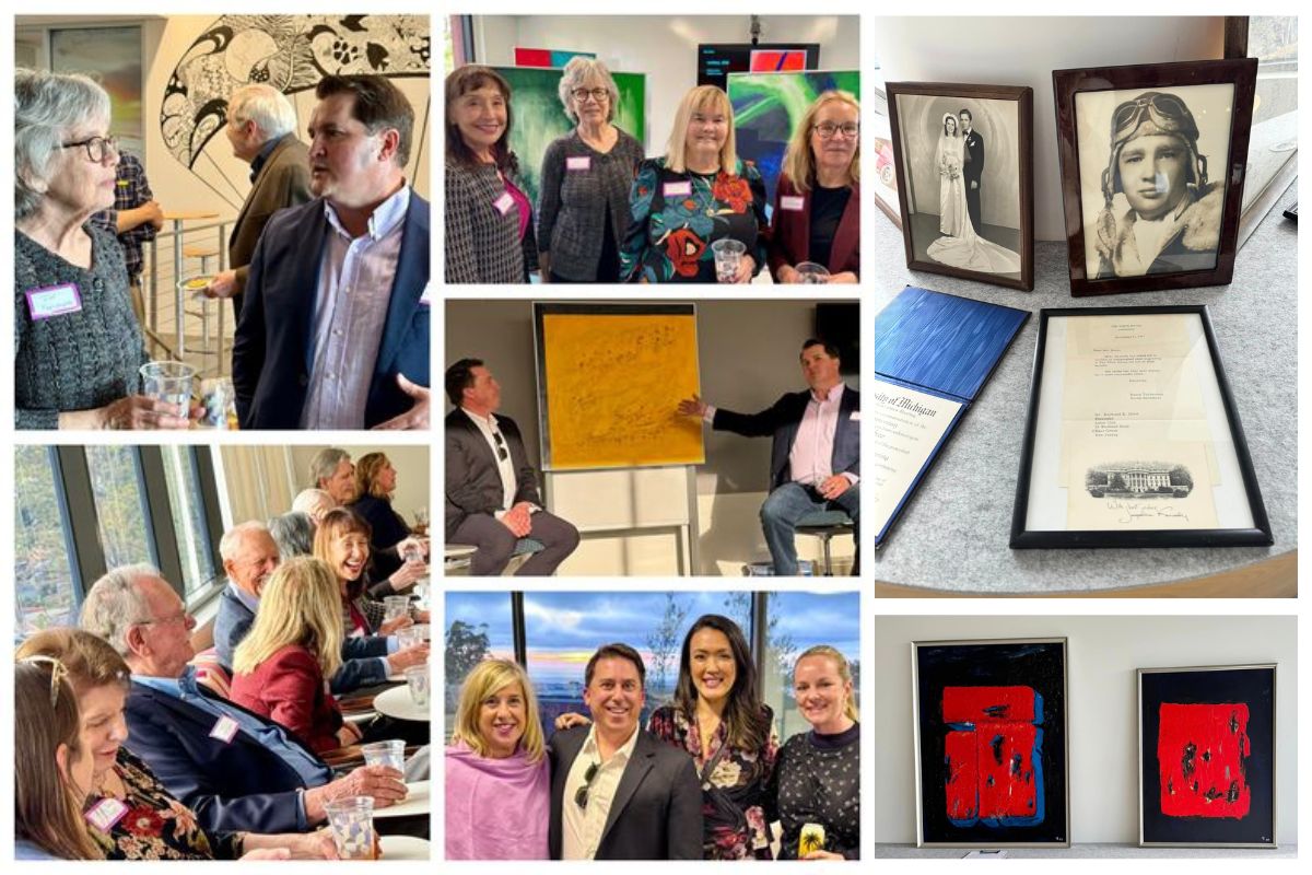 Home Instead Honors Ray Grewat at Alzheimer’s Art Event collage