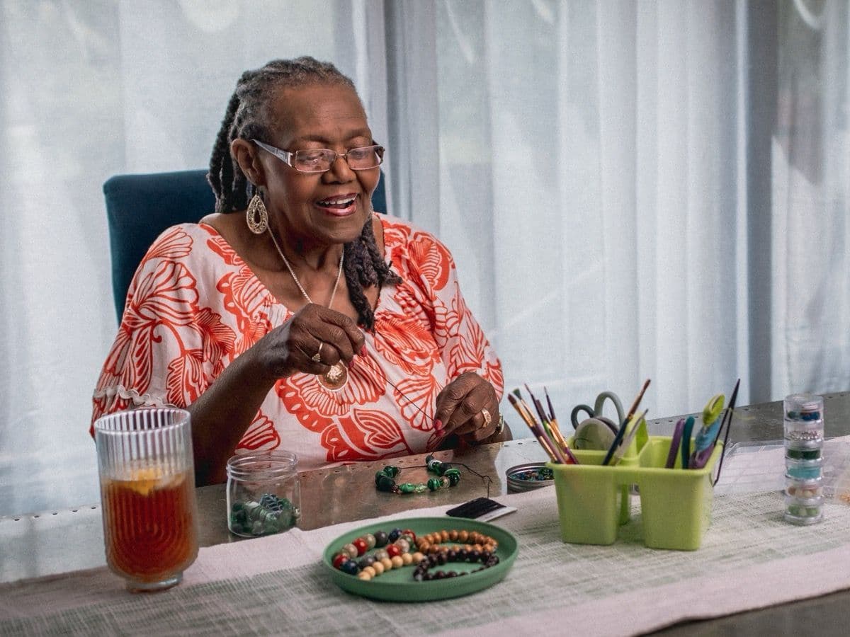 Woman with Arthritis eating