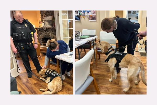 Sergeant Dooley and Teddy Visit Home Instead's Senior Day Program in Norwell, MA