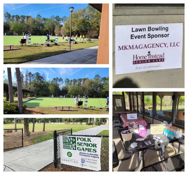 Home Instead Lakeland, FL Sponsors Lawn Bowling collage