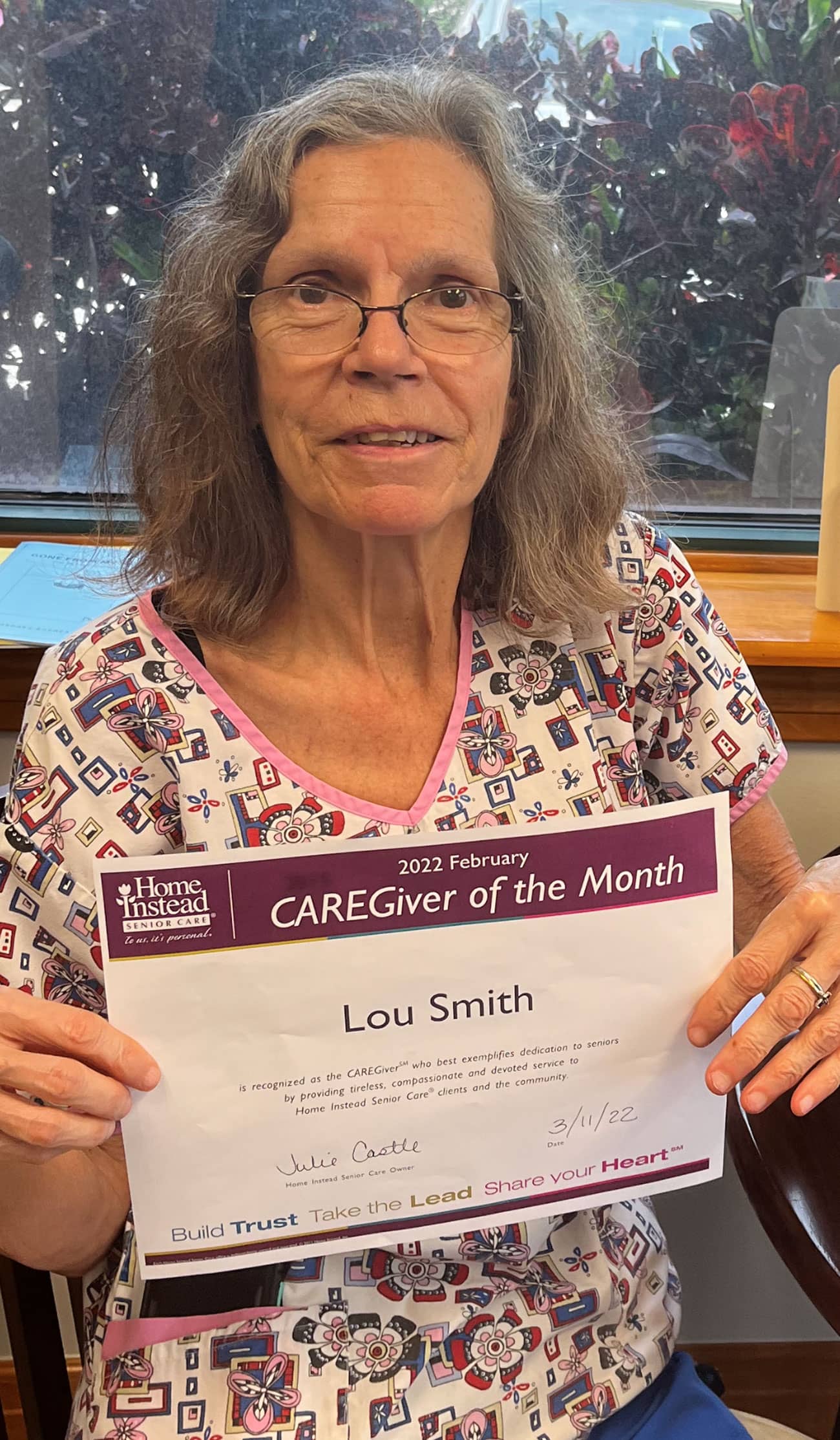 Lou Smith, CAREGiver of the Month - February 2022