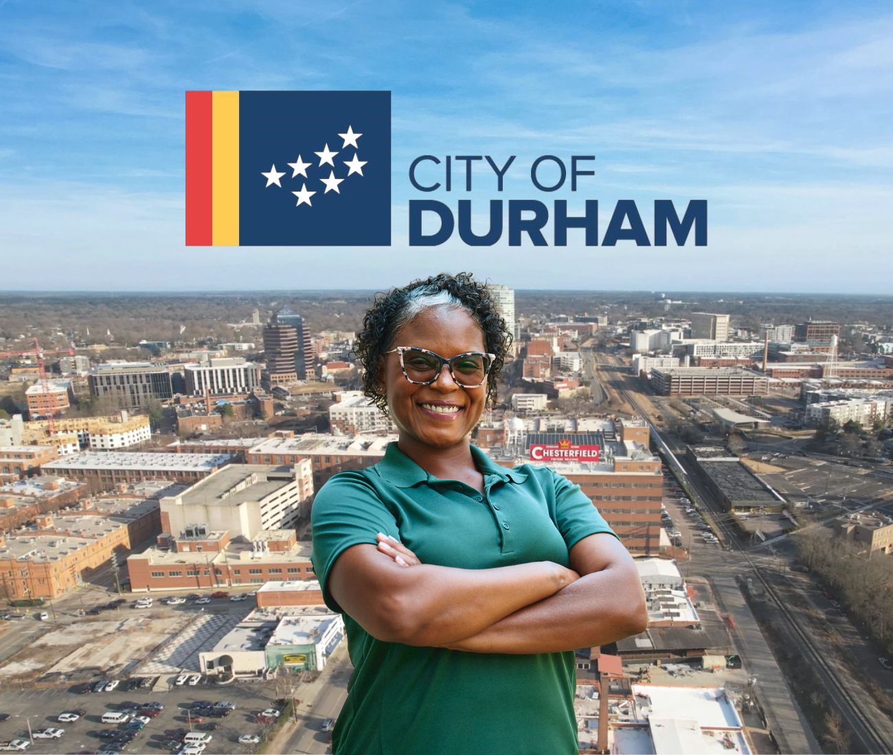 Home Instead caregiver with DurhamCalifornia in the background