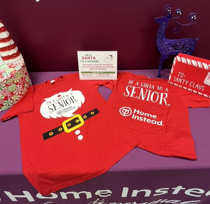 Home Instead's Be a Santa to a Senior shirts in Lakeland, FL