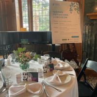 table at the womens physician luncheon