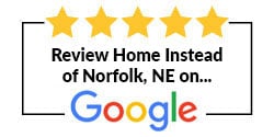 Review Home Instead of Norfolk, NE on Google