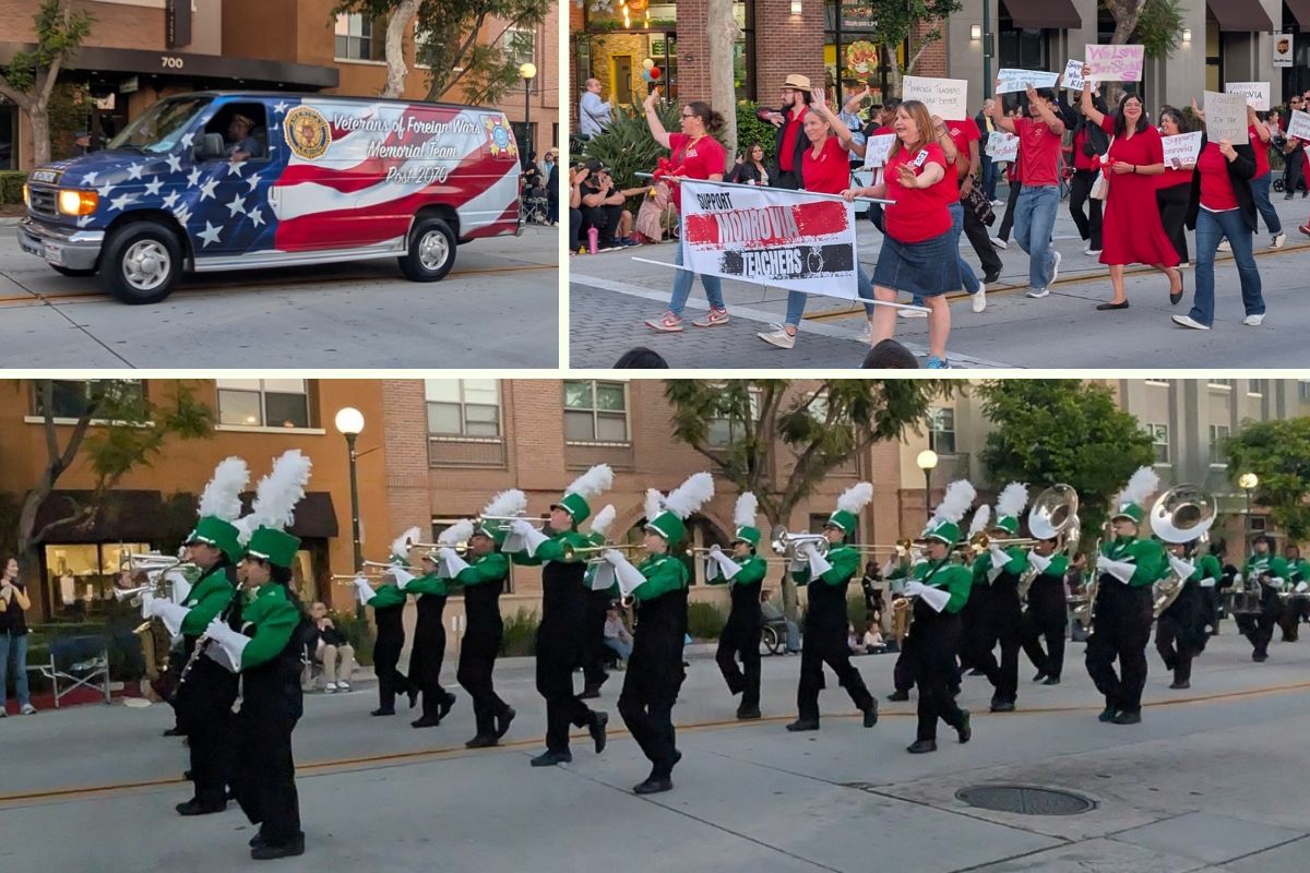 Home Instead collage from Monrovia's 140th Birthday parade