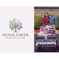 home instead booth at sunol creek memory care 10 year celebration