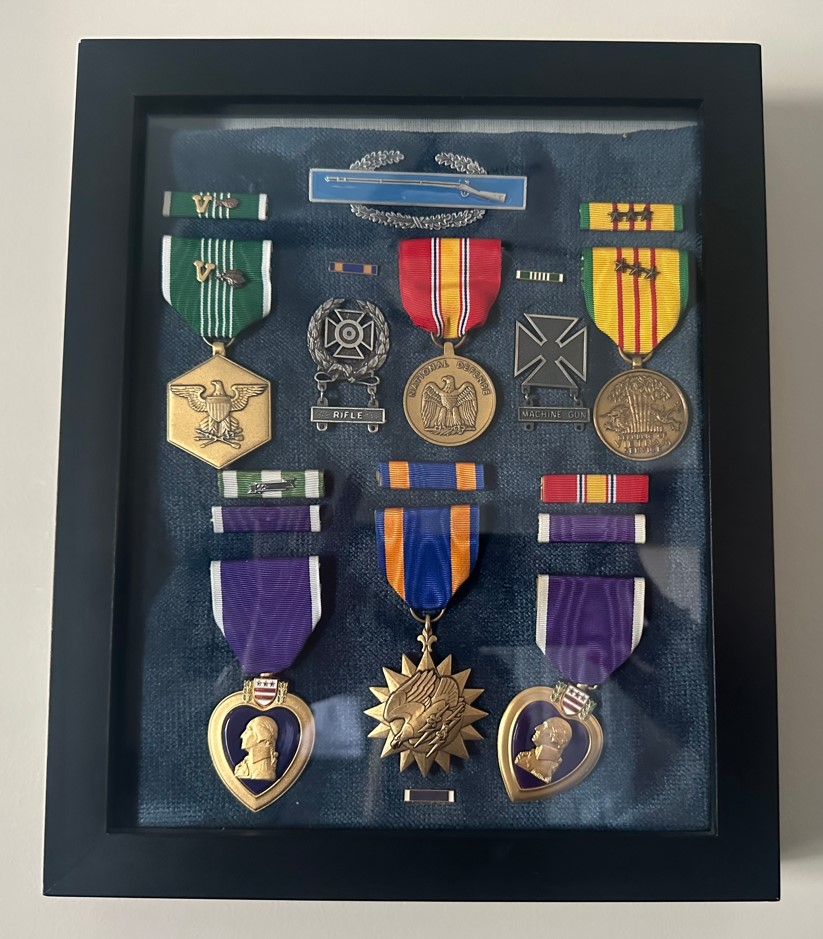 Purple Heart Veteran Gary Reid Military Decorations