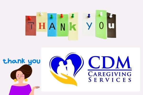 Thank You CDM Caregiver Services Supporting Alzheimer's Awareness hero