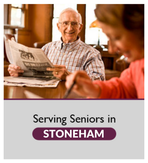 Stoneham, MA Seniors having breakfast together