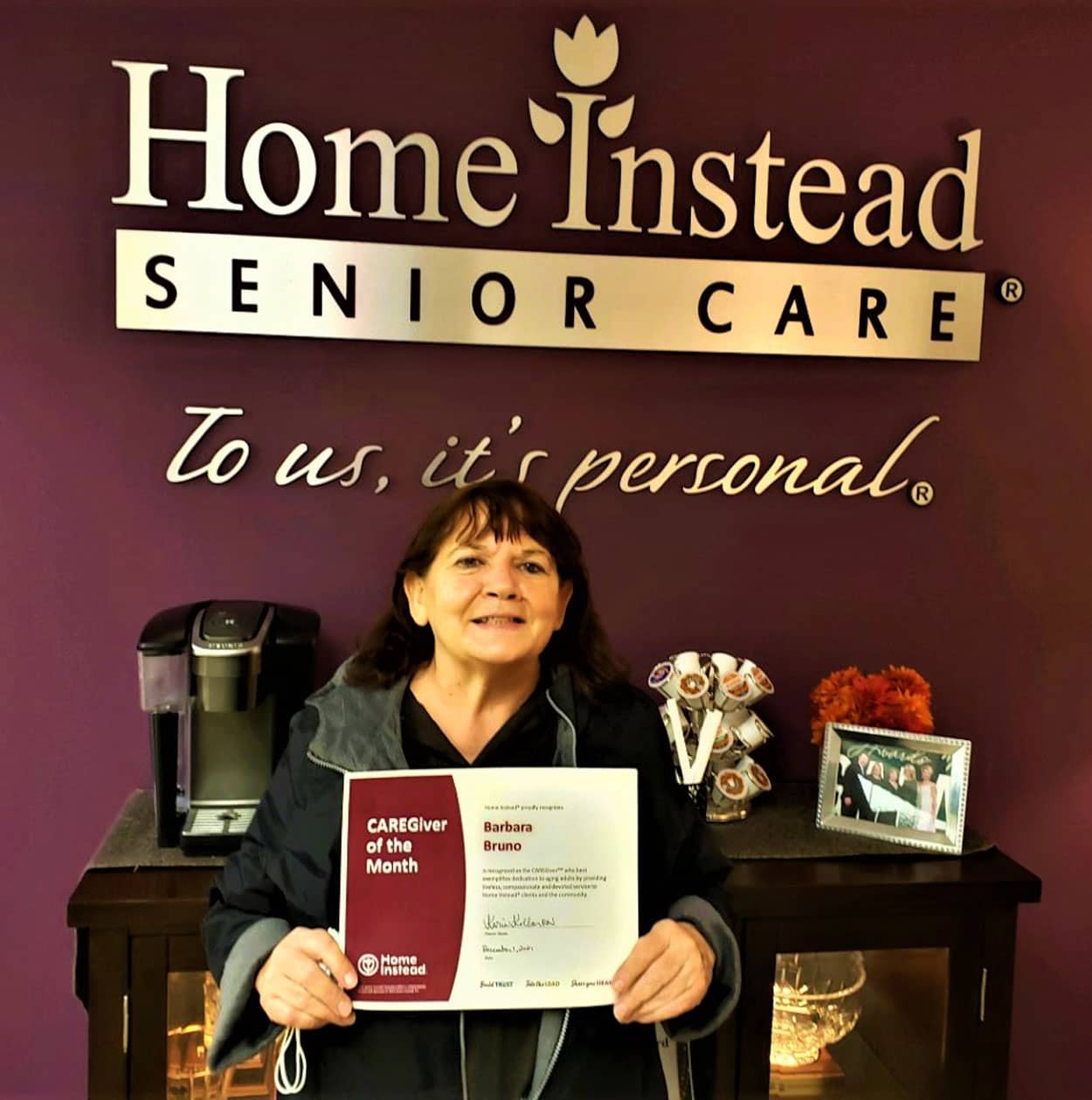 Barbra Bruno CAREGiver of the Month - December 2021