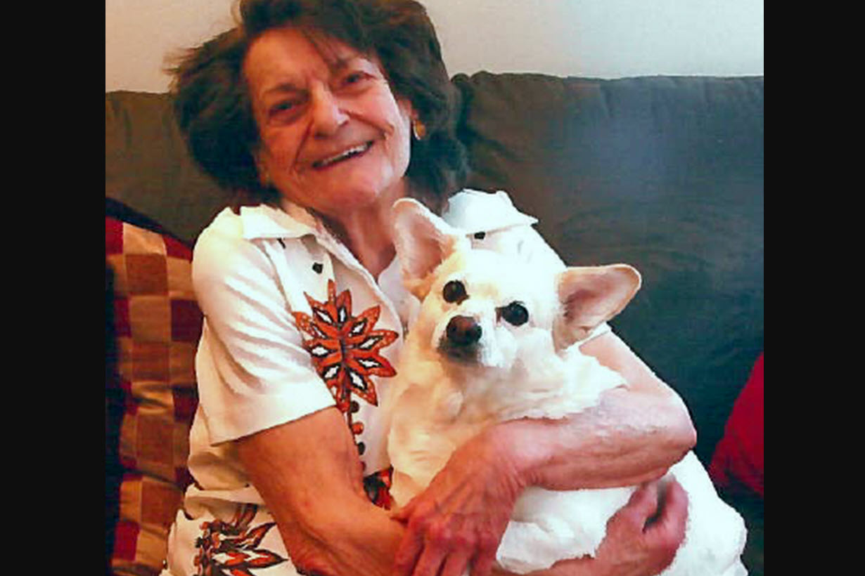 Senior woman and her dog