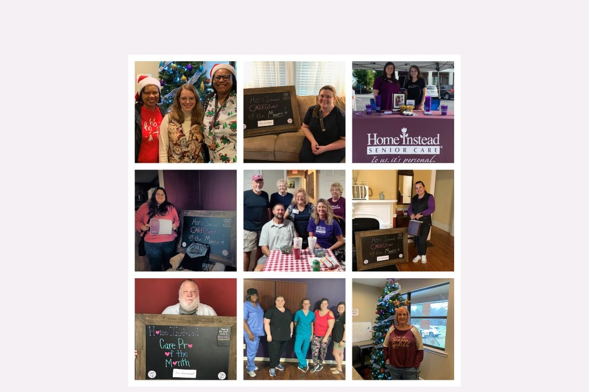 Collage of Home Instead of Chattanooga Caregivers