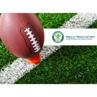 picture of football with meals on wheels banner