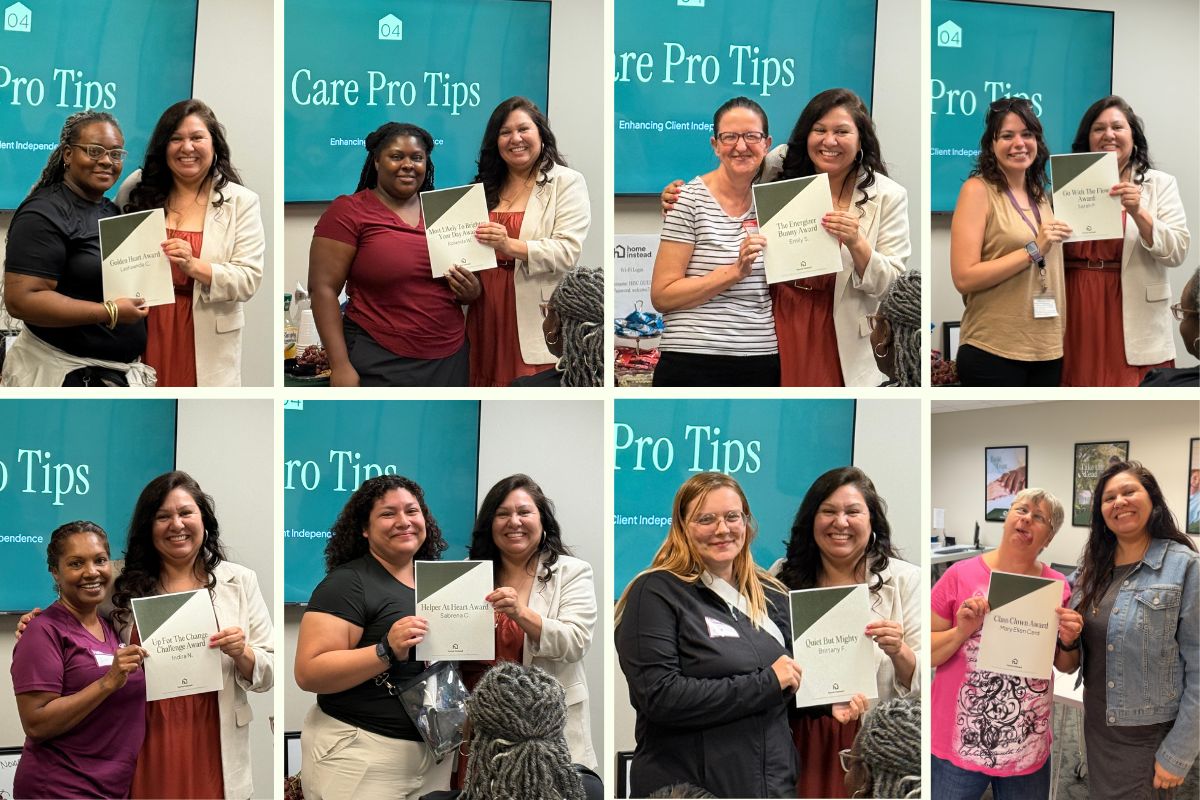 Home Instead Hosts Caregiver Meeting in Goodyear, AZ collage