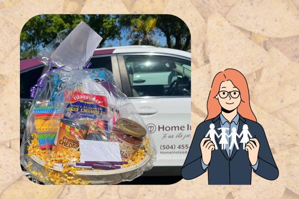 Home Instead Thanks Social Workers with Nacho Baskets