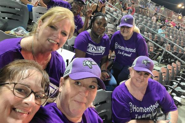 Home Instead Fayetteville Pain Park Purple Alzheimer's Awareness hero