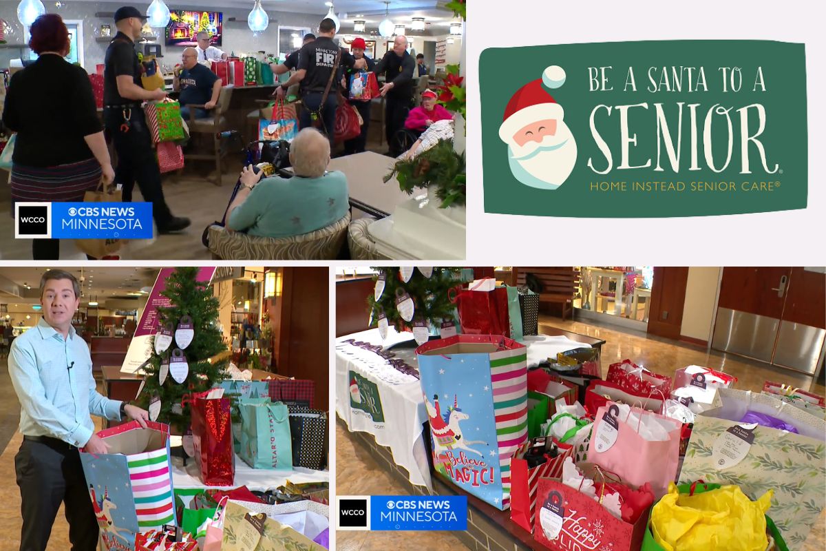 Home Instead's Be a Santa to a Senior Program Featured on CBS News in Minneapolis, MN collage