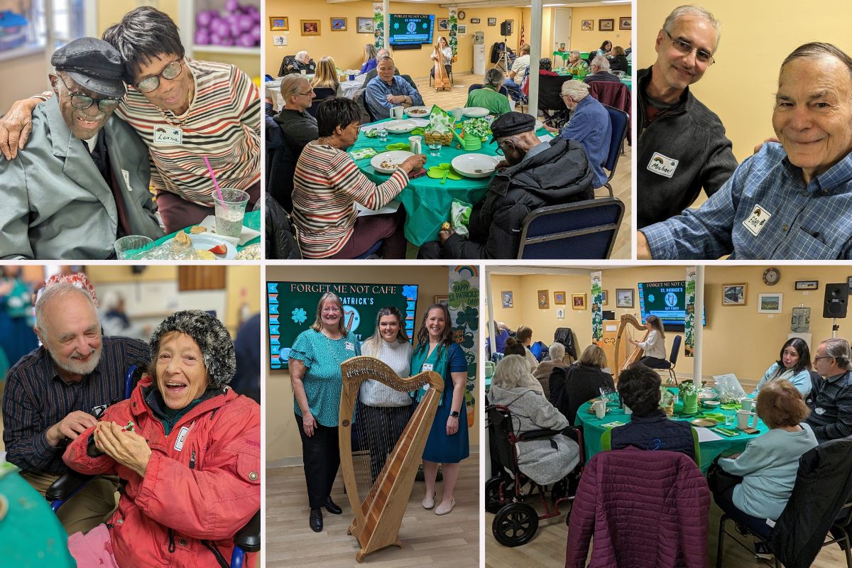 Home Instead of Norwell Senior Day Program Visits the Forget Me Not Cafe collage