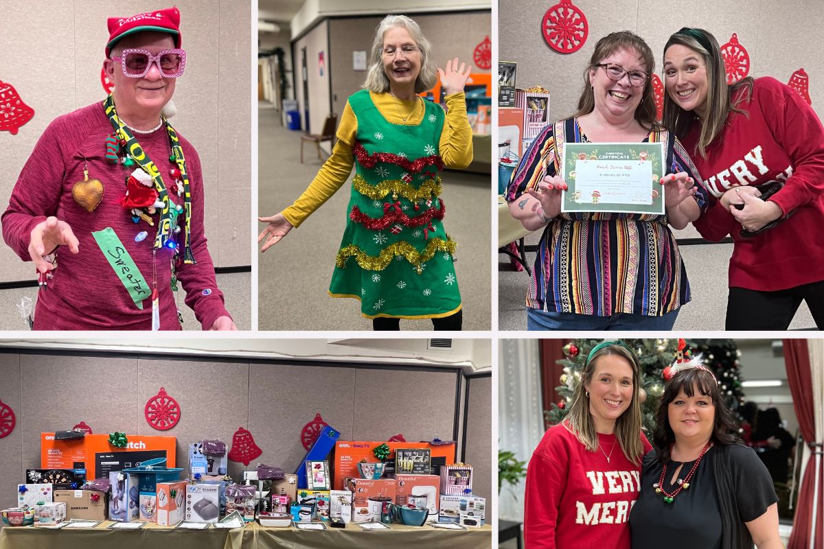 Home Instead of West Linn Celebrates the Season With a Caregiver Christmas Party collage