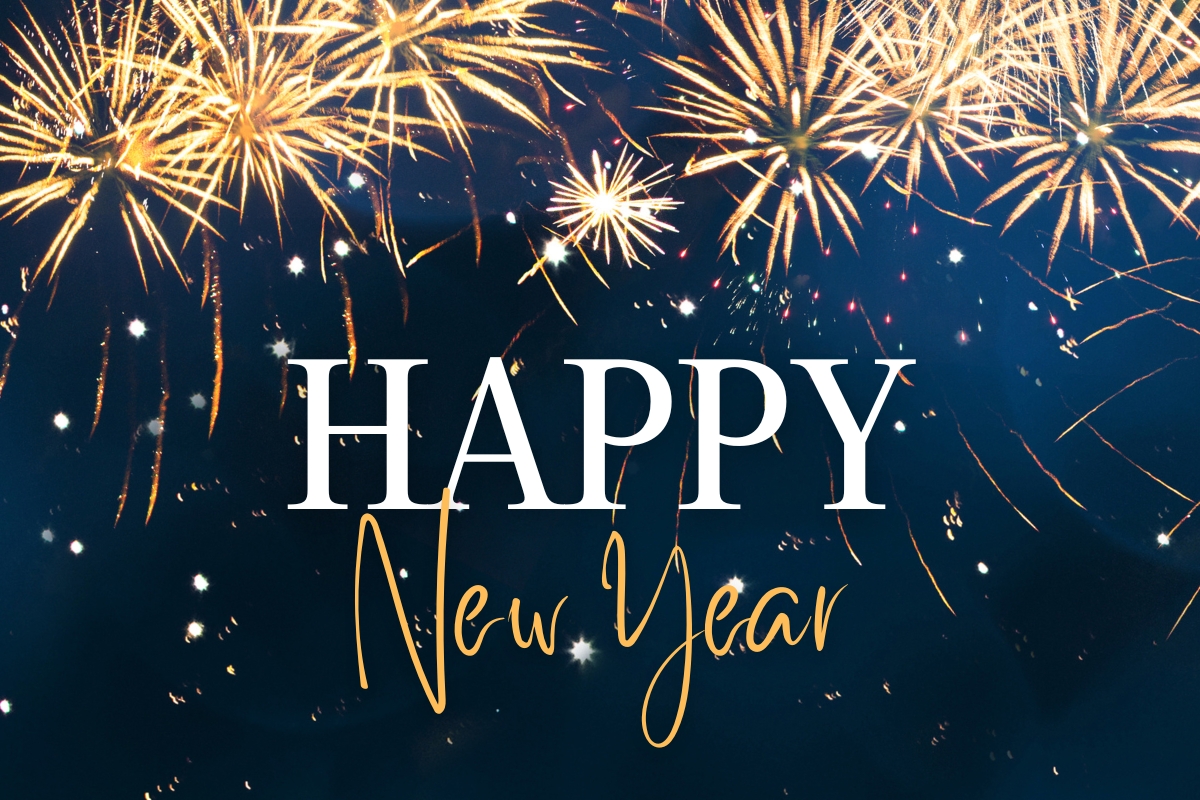 Dark Blue Happy New Year Instagram Post