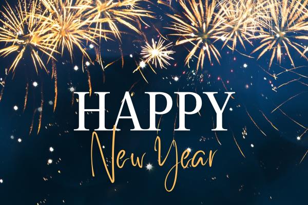 Dark Blue Happy New Year Instagram Post