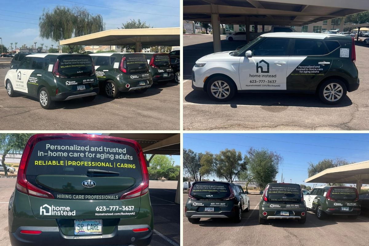 Freshly Wrapped Cars at Home Instead of Goodyear, AZ collage