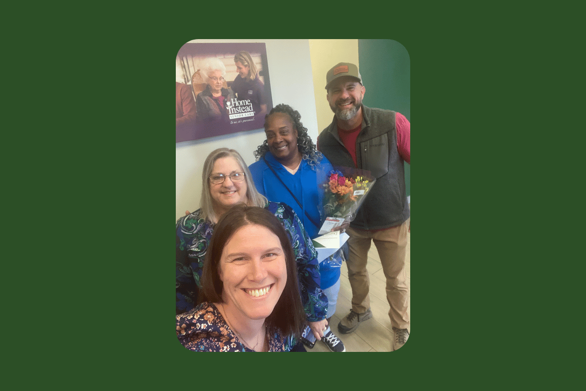 Home Instead Beaumont TX October Care Pro of the Month Deanna J and the Leadership Team