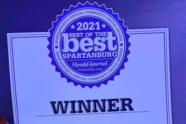 2021 Best of the Best Spartanburg Award