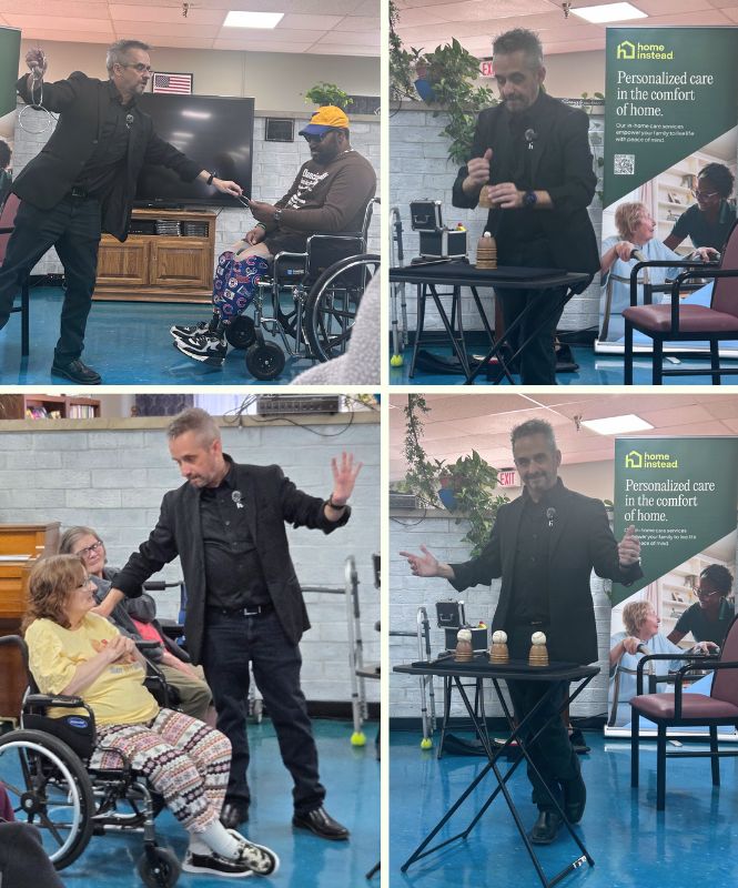 Home Instead Greg Performs Magic to Evercare of Jerseyville, Illinois