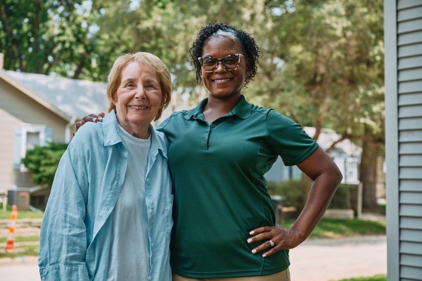 Home Instead Caregiver with senior client