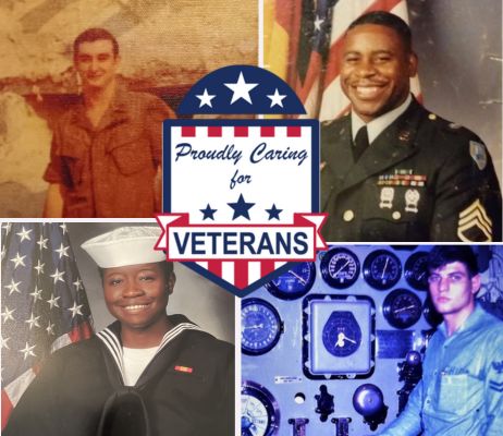 collage of proud veterans