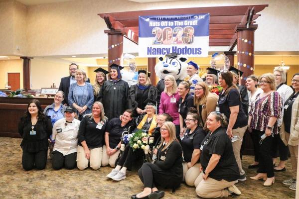 Client of Home Instead of Granville, OH, Nancy, Graduates From Zane State College