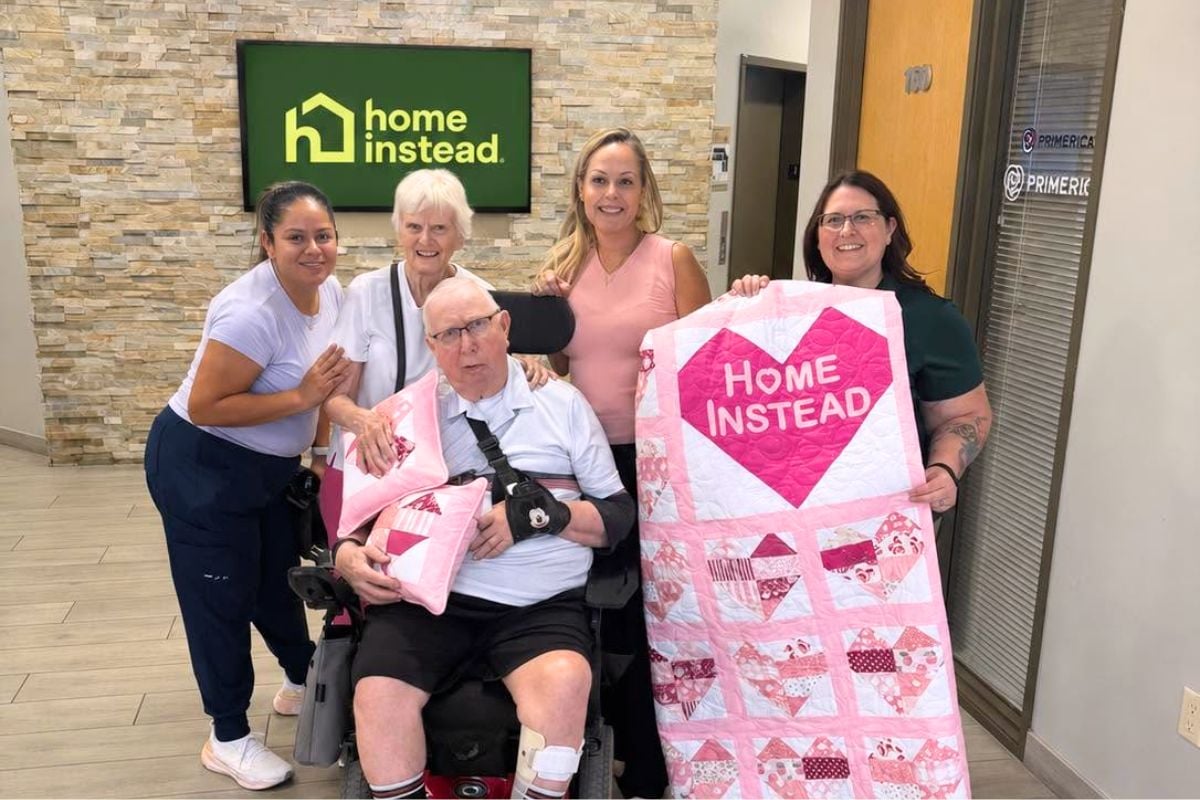 Home Instead Receives Handmade Gift to Warm Up Goodyear Office