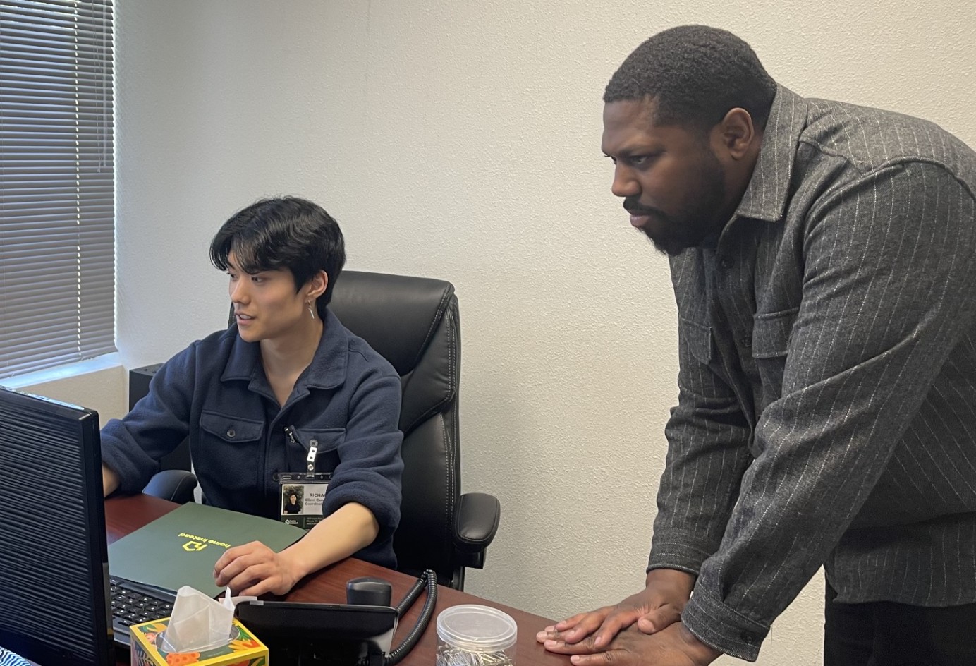 David and Richard working