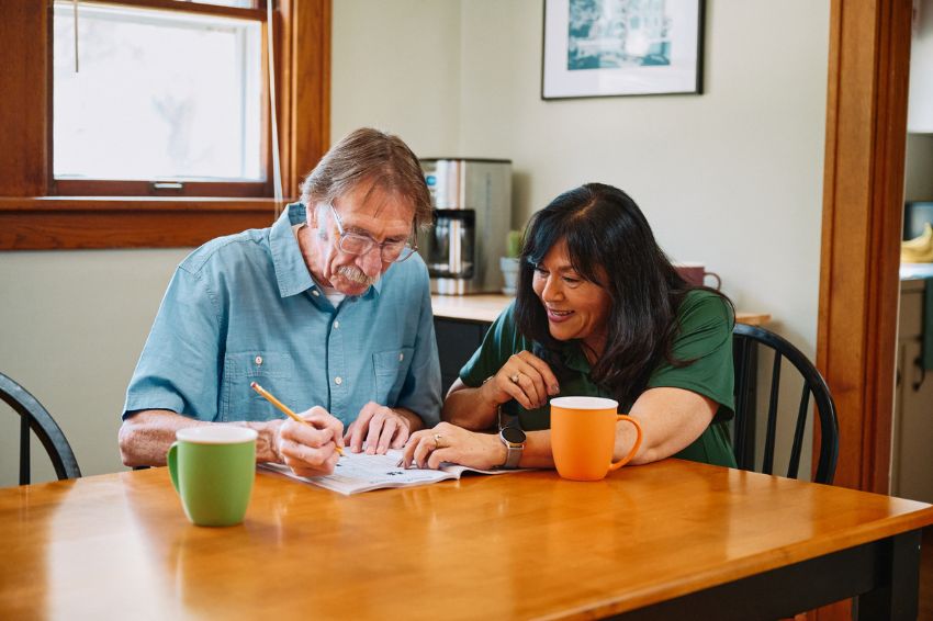 Home Instead Caregiver with senior client