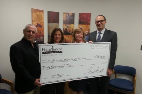 Home Instead Morris County, NJ Donates to Hospital Foundation hero
