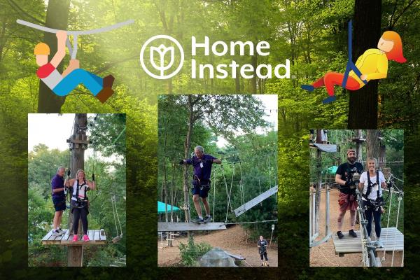 Home Instead Enjoys Ziplining Team Building Adventure hero