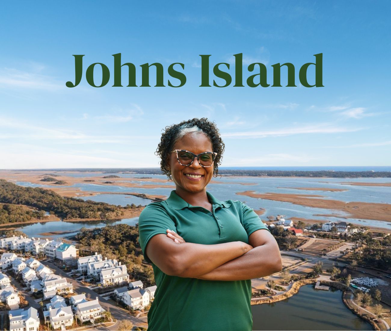 Home Instead caregiver with Johns Island South Carolina in the background
