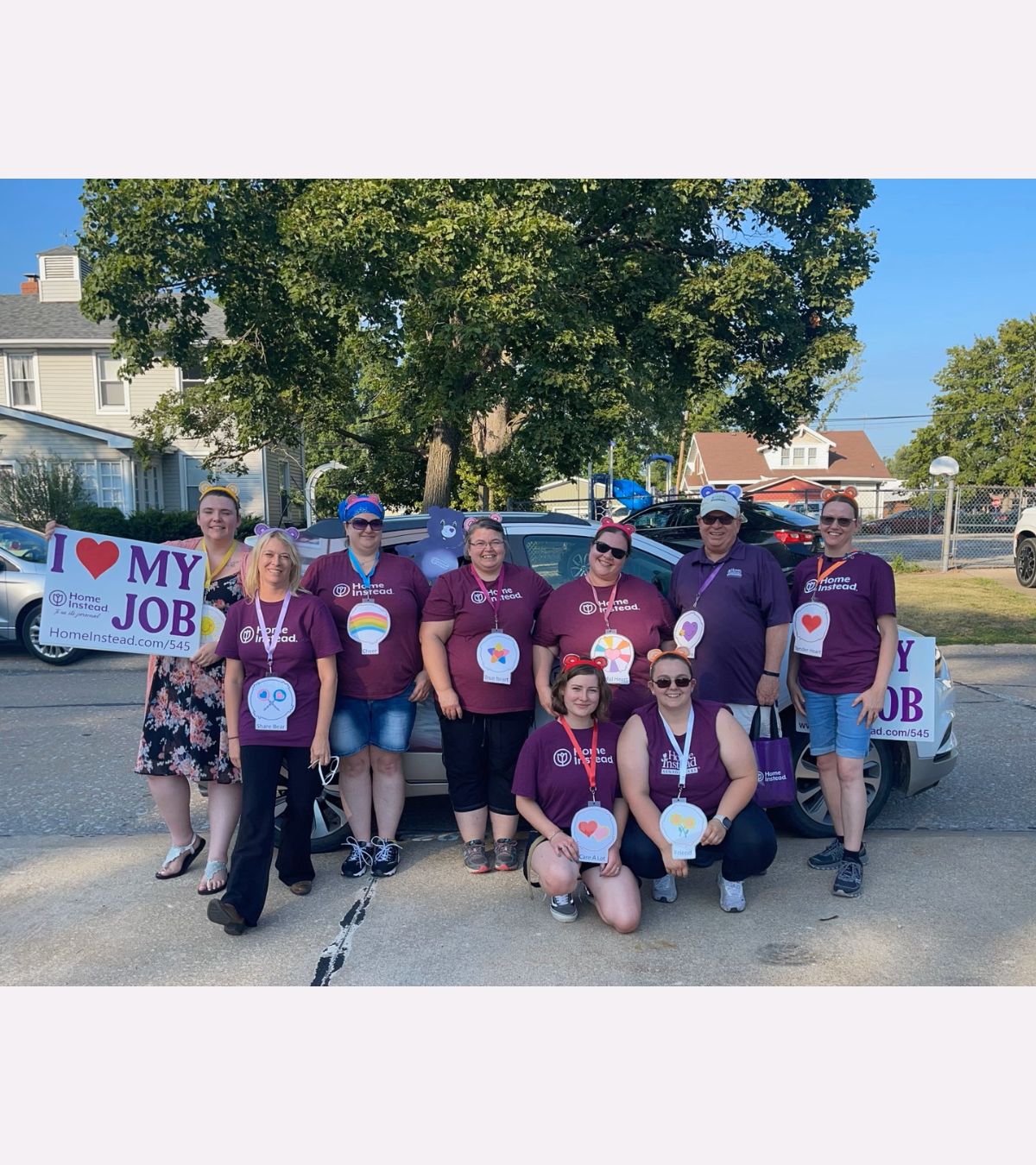 home instead of jacksonville illinois home care team at a parade