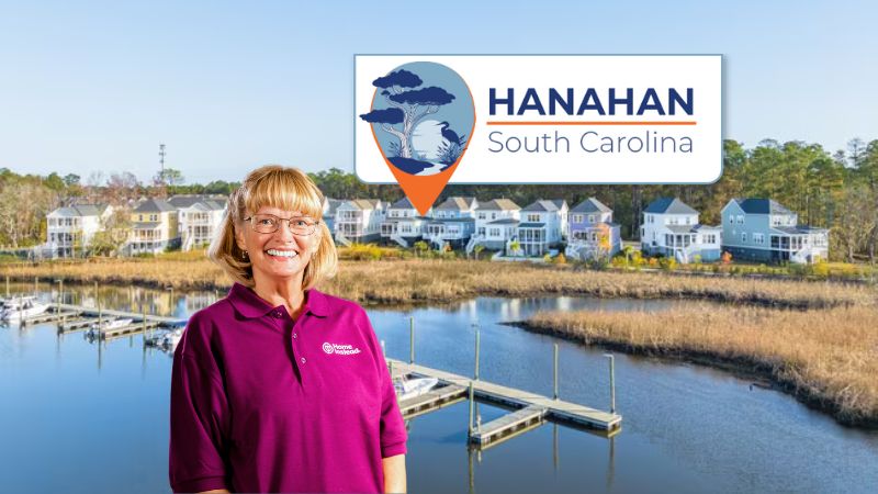 Home Instead caregiver with Hanahan South Carolina in the background