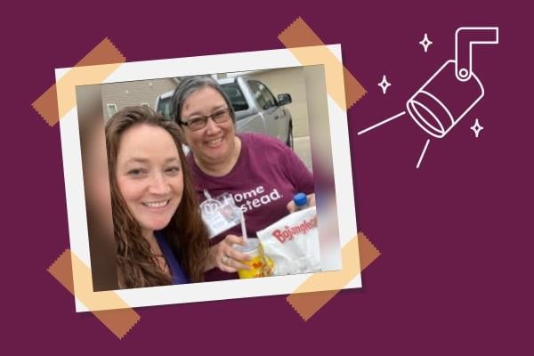 Home Instead of Rock Hill, SC Caregiver Spotlight: Michelle - Chelsey drops off breakfast as a thank you
