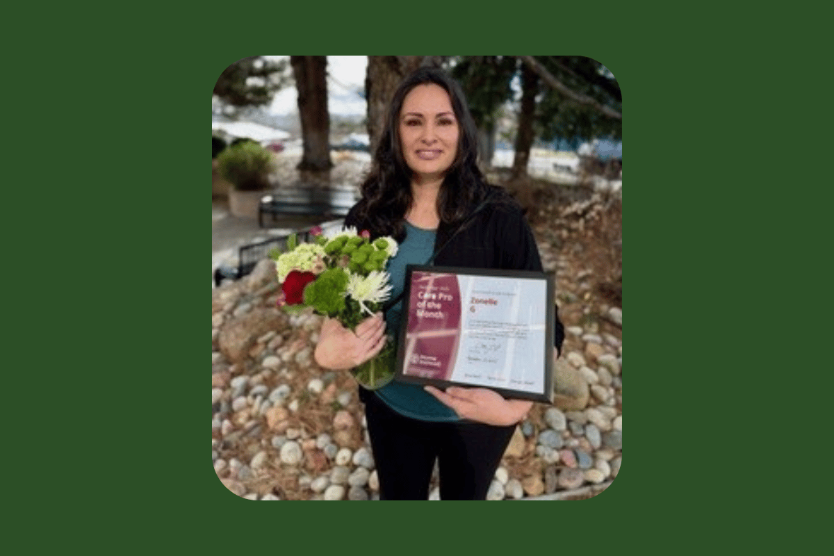 Home Instead Denver December Care Pro of the Month Zonelle G