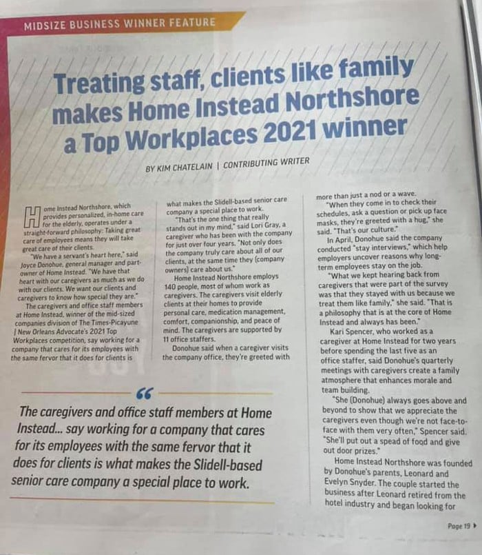 Top Place to Work Page 1 Article