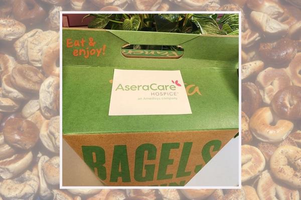 Home Instead of Beatrice Enjoys a Bagel Surprise from AseraCare Hospice
