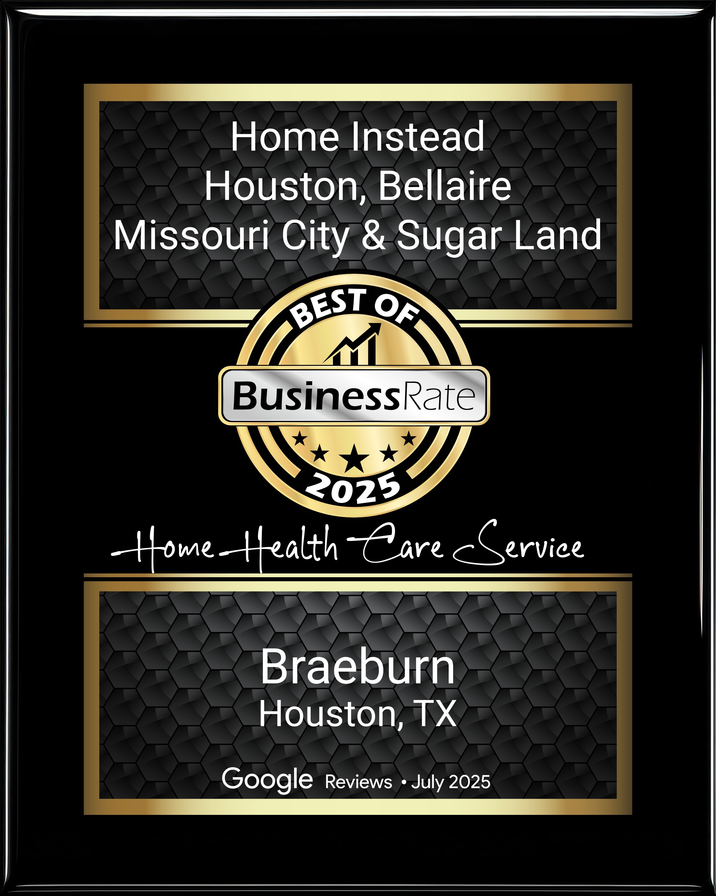 Award Plaque Missouri City