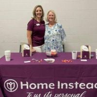 home instead booth at smith county health fair in carthage tennessee