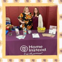 home instead summerville, sc booth at senior health and wellness expo