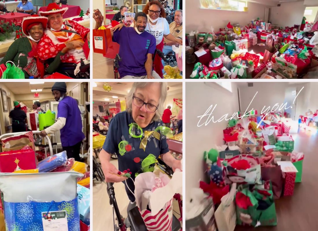 Home Instead Delivers Joy With 2023 Be a Santa to a Senior Program in New Orleans collage