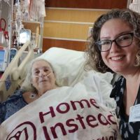 home instead caregiver and her client